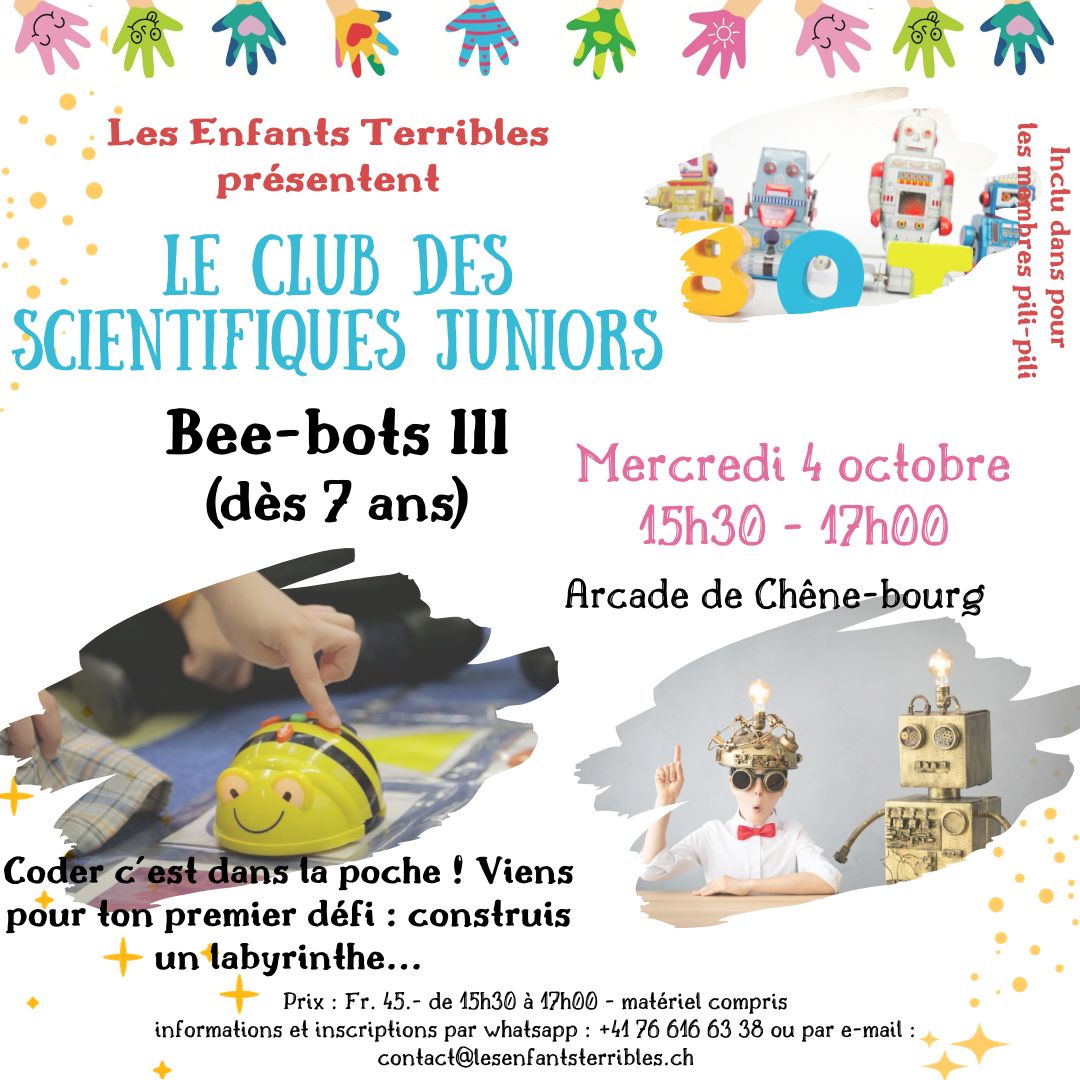 Le club des scientifiques Junior (dès 7 ans) - Bee-Bots III