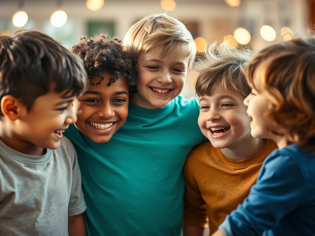 Groupe d’enfants partageant un moment ensemble