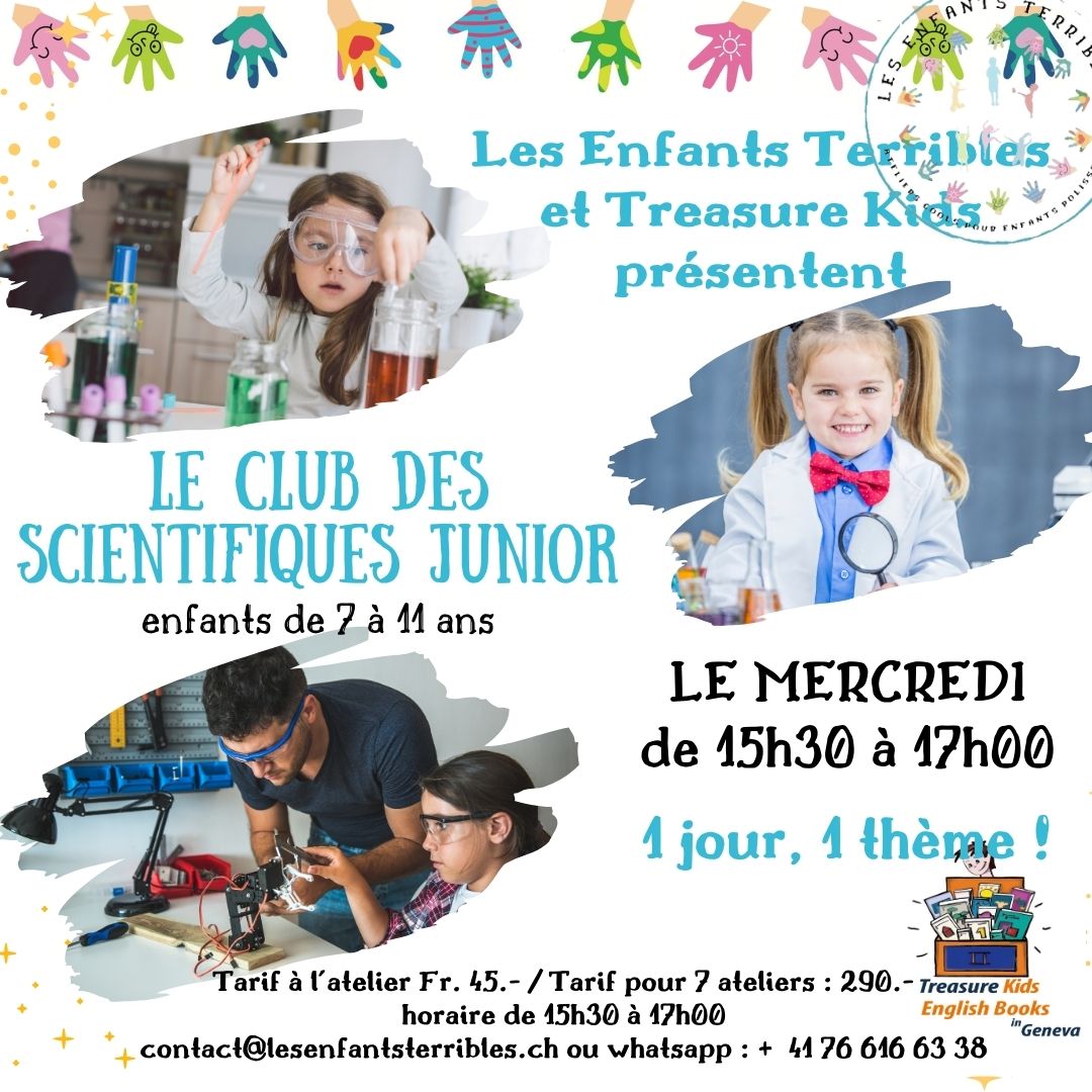 Le club des scientifiques Junior (7 à 11 ans) - atelier hebdomadaire