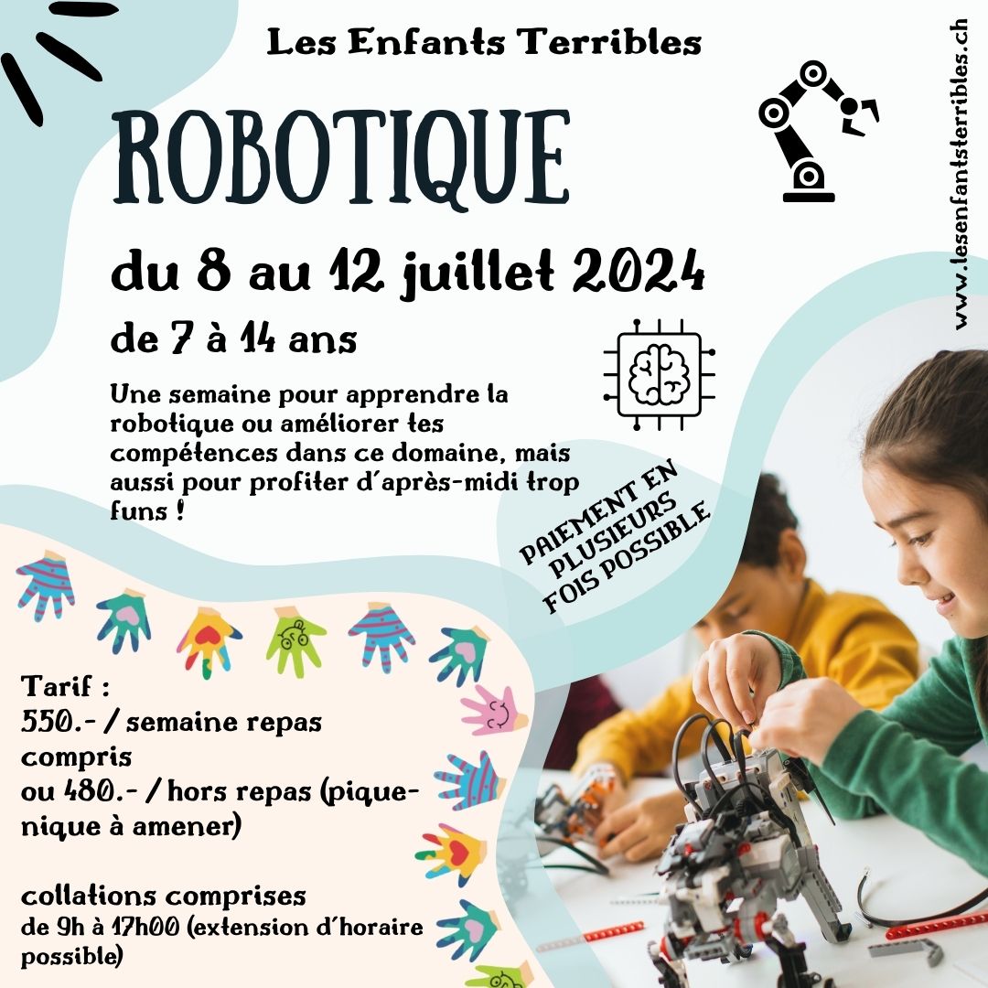 LA ROBOTIQUE (de 7 à 12 ans) - camp d'été de robotique/programmation