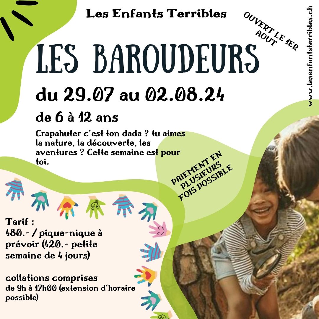 LES BAROUDEURS (de 6 à 12 ans) - camp d'été