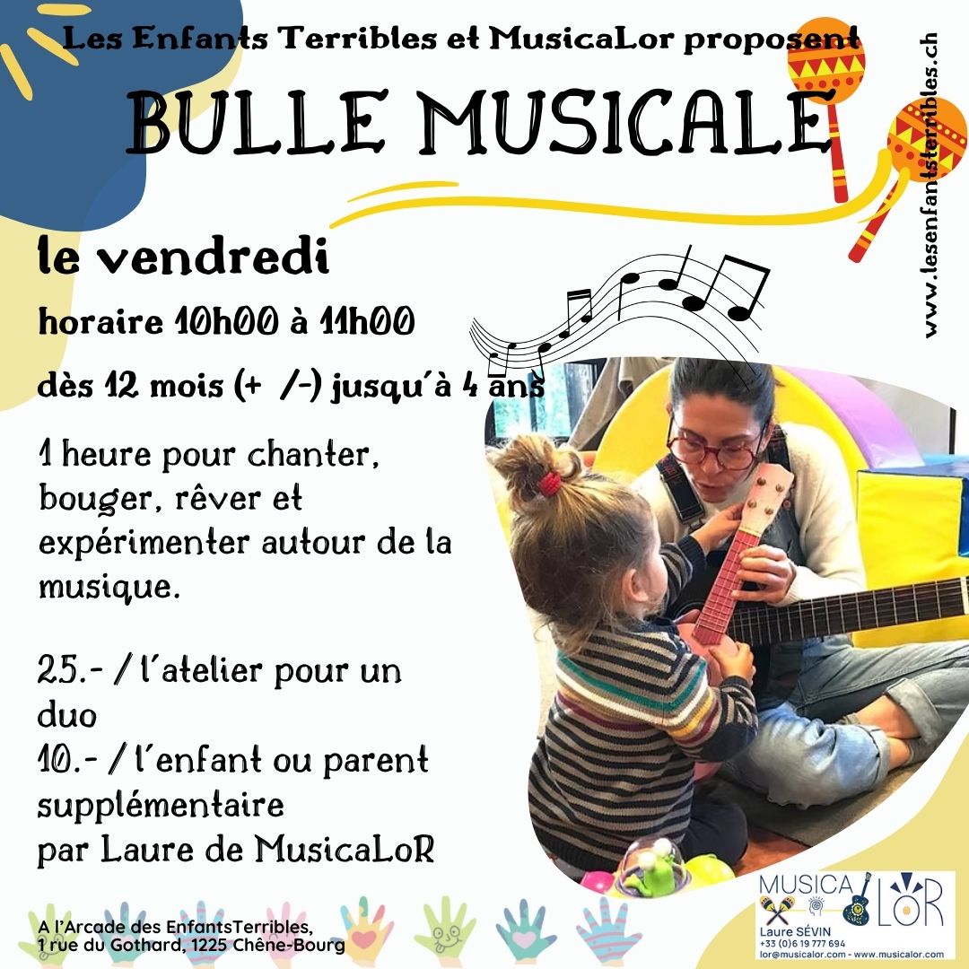 BULLE MUSICALE, de 12 mois (+/-) à 4 ans