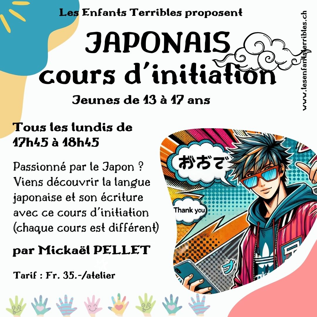 Cours d'initiation au japonais (ados de 13 à 17 ans)