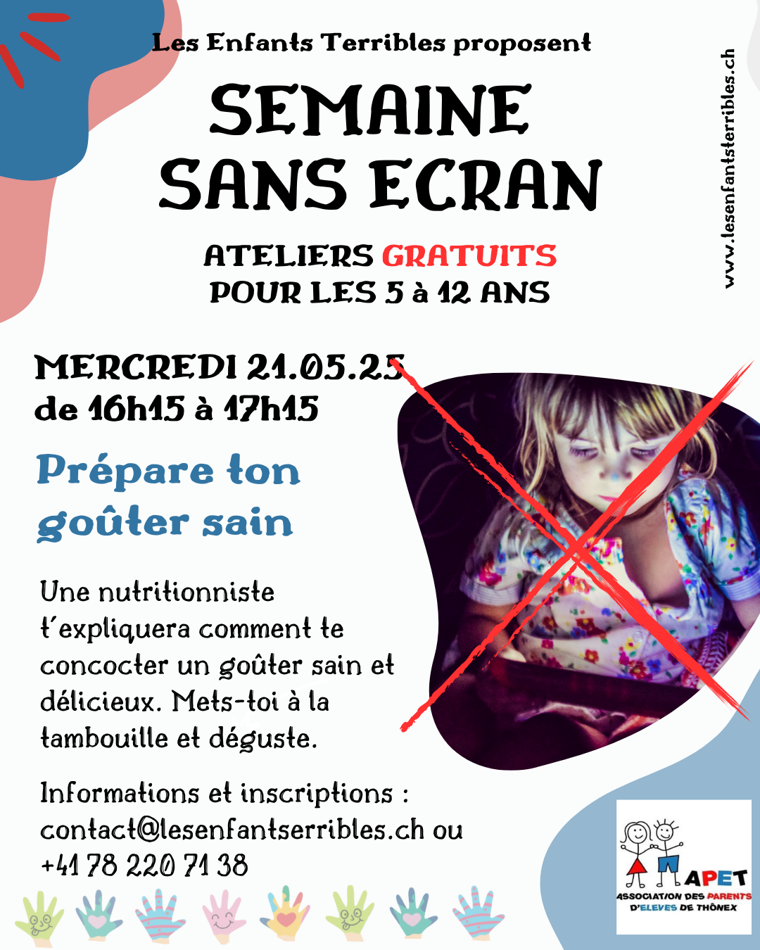 SEMAINE SANS ECRAN - Prépare ton goûter sain (5 à 12 ans)