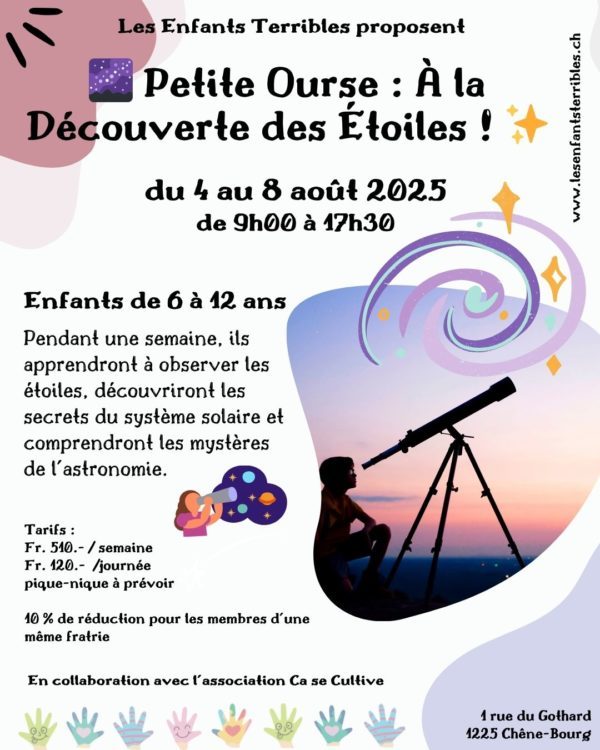 CAMP “🌌 Petite Ourse : À la Découverte des Étoiles ! ✨” (enfants de 6 à 12 ans)