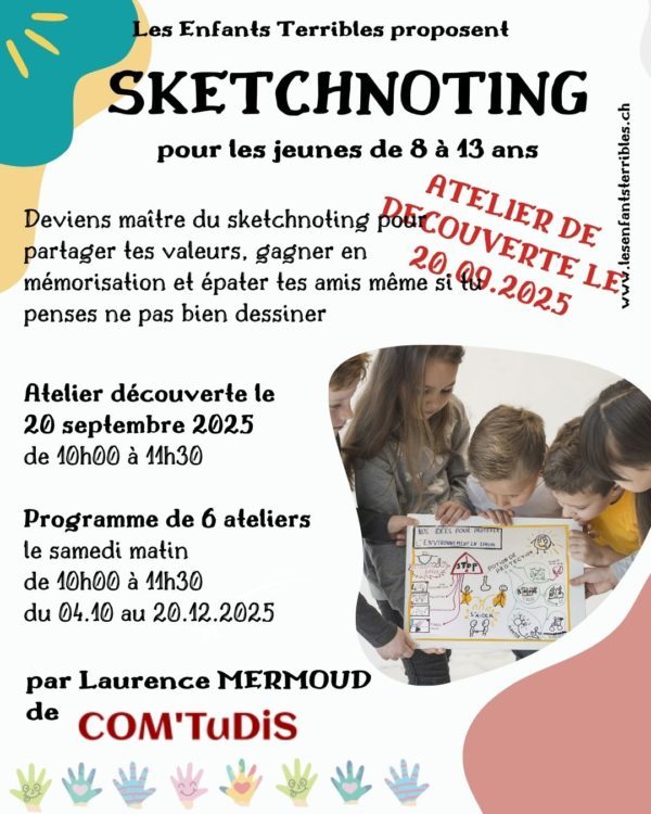 Atelier découverte du SKETCHNOTING (pour les jeunes de 8 à 13 ans)