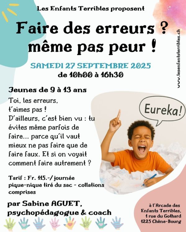 MiniDay : Faire des eurreurs ? même pas peur ! (pour les enfants de 9 à 13 ans)
