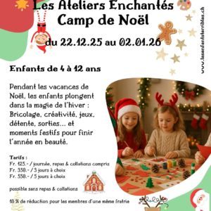 CAMP 🌟 Les Ateliers Enchantés 🎨 Camp de Noël (enfants de 4 à 12 ans)