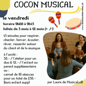 COCON MUSICAL pour les nourrissons et bébés jusqu'à la marche