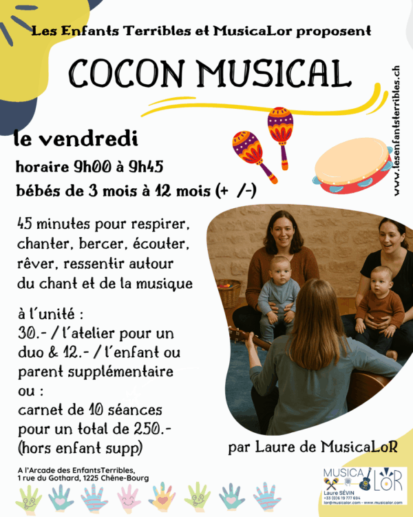COCON MUSICAL pour les nourrissons et bébés jusqu'à la marche