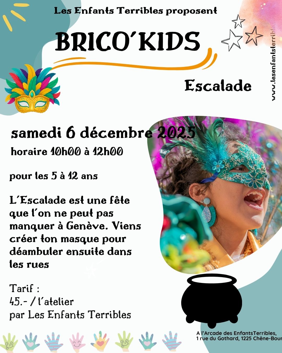 BRICO'KIDS : atelier de fabrication de masque pour l'Escalade (enfants de 5 à 12 ans)
