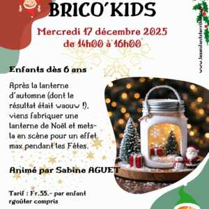 BRICO'KIDS - Lanterne de Noël (dès 6 ans)