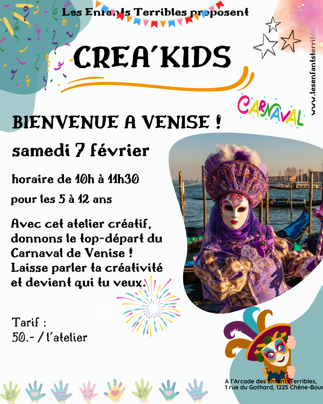 CREA'KIDS - Carnaval de Venise (de 5 à 12 ans)