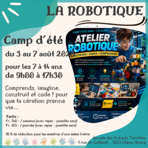 CAMP 🤖 Atelier Robotique (7 à 14 ans)