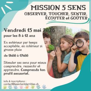 MINIDAY : Mission 5 sens (8 à 12 ans)