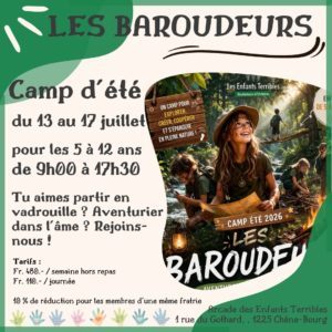 CAMP "🏕️ Les Baroudeurs 🌿” (enfants de 5 à 12 ans)