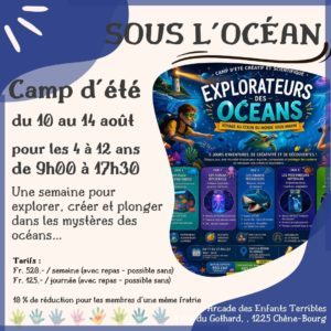 CAMP 🌊 Les explorateurs des océans (4 à 12 ans)