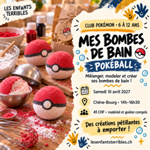 Atelier Club Pokémon — Avril — bombes de bain Pokéball