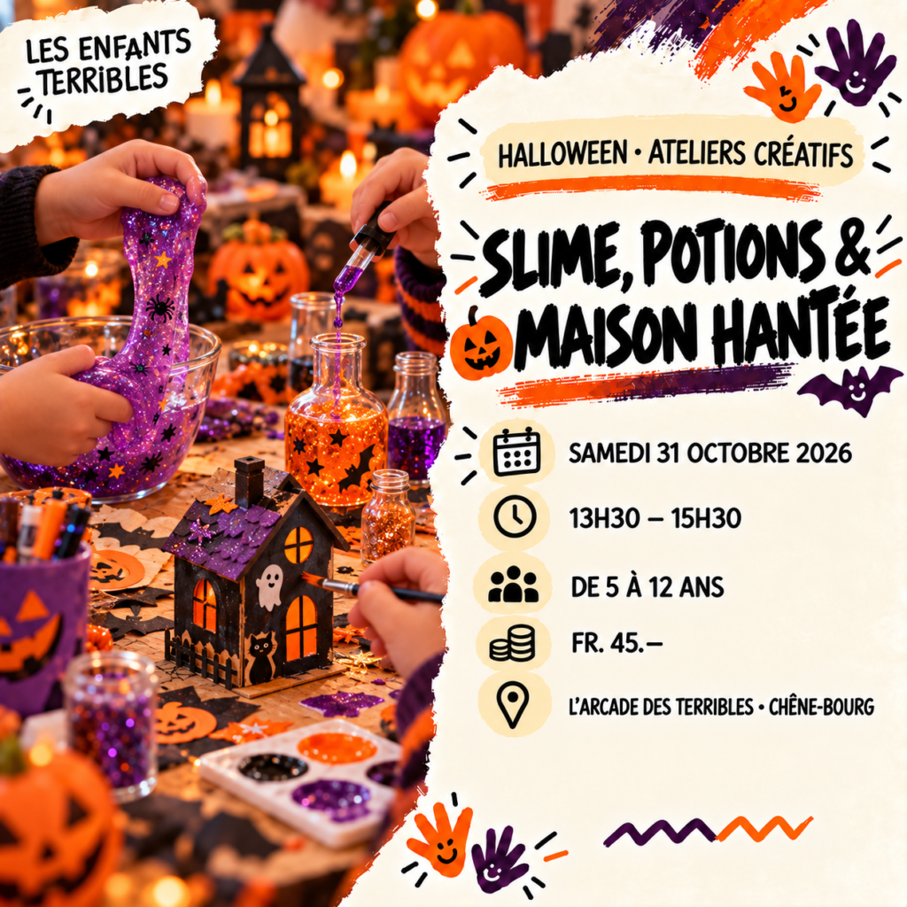 Halloween — slime, potions et maison hantée — 31 octobre 2026