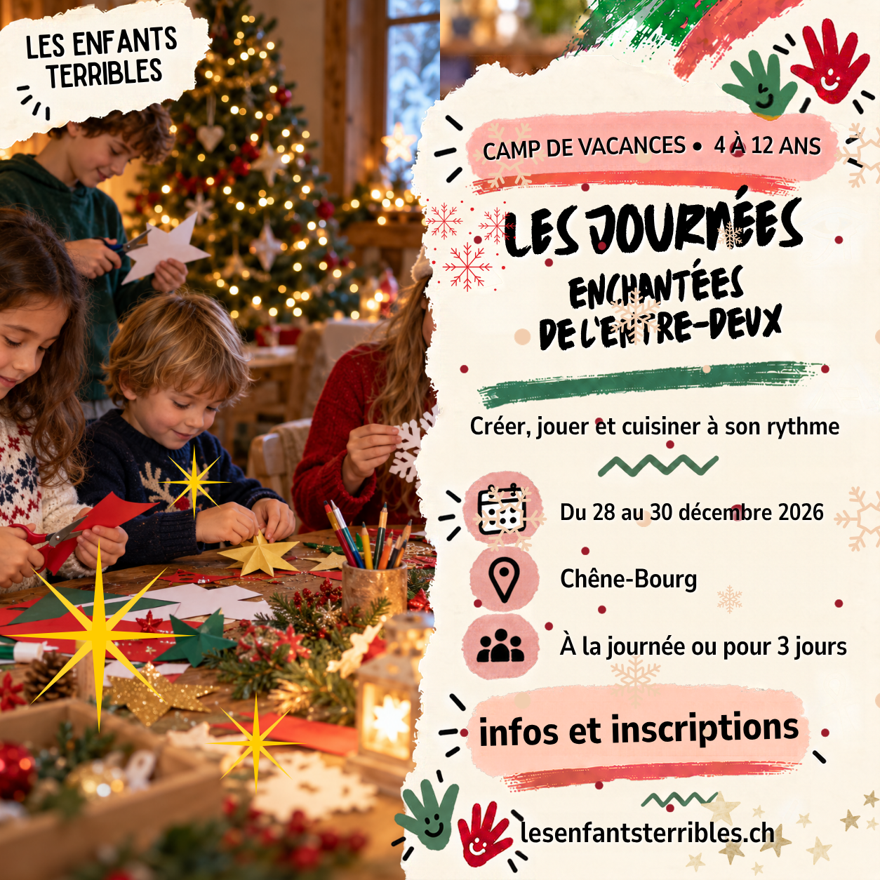 Camp de vacances de Noël du 28 au 30 décembre à Chêne-Bourg